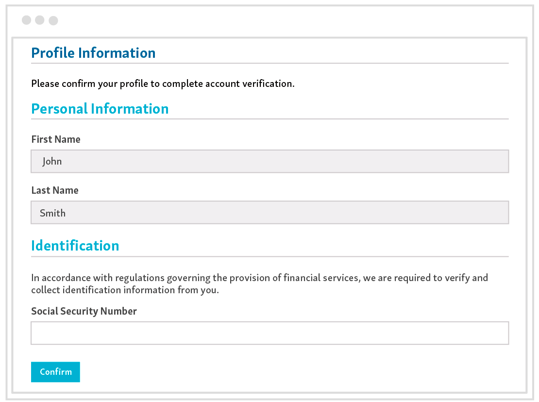 Hyperwallet Animation Payee Verification Process